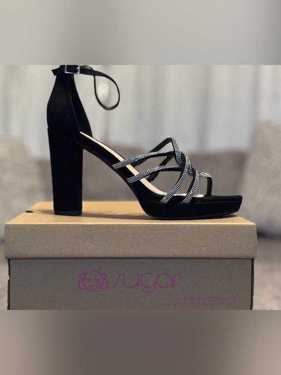 Sugar Shoes - Sugar Petal Women’s High Heels Black Size 8.5